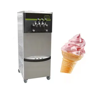 Commercial 55-66l/h 3 Flavors Soft Serve Ice Cream Cones Machine Wholesale Price