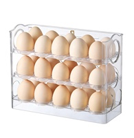 Boîte de rangement pour œufs en plastique pour porte latérale de réfrigérateur, support de rangement spécifique pour œufs en PET à durée de conservation prolongée pour cuisine