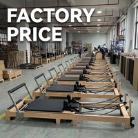 Reformer de Pilates pliable professionnel en bois de qualité supérieure, directement de l'usine, lit de yoga haute performance, Reformer de Pilates pliable
