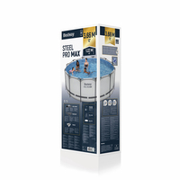 Piscine hors sol Bestway 56420, grande piscine familiale ronde de 10250L, structure en acier, PVC, portable, pour jardin