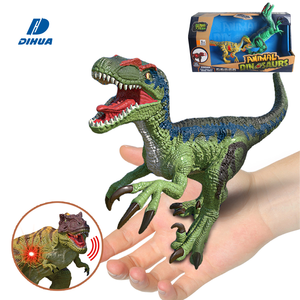 Set di 2 dinosauri giocattolo realistici con luci e suoni, modello <span class=keywords><strong>animale</strong></span> simulato per bambini, gioco interattivo, avventura immaginativa e divertente - Product Image 1