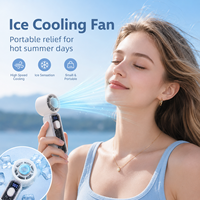 Ventilateur de cou portable sans pales 3 couleurs 2000 mAh avec 100 vitesses de ventilation turbo pour l'extérieur, les trajets quotidiens et les voyages