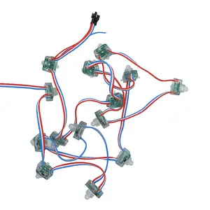 DC5V 12V 12MM 2811 वर्ग विसरित डिजिटल WS2811 पता आरजीबी एलईडी पिक्सेल स्ट्रिंग IP68 निविड़ अंधकार मॉड्यूल प्रकाश