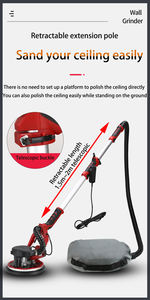 Vente en gros d'usine, <span class=keywords><strong>ponceuse</strong></span> murale à perche rétractable 1390W avec éclairage LED, ponceuses de polissage - Product Image 4
