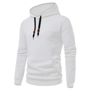 Sudadera con Capucha para Hombre, Talla Europea, Manga Larga, Casual, Primavera-Otoño, Diseño a Cuadros Transpirable con Bolsillo - Product Image 3