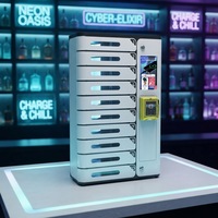 Y2 Power AMI 10 Bay : Casier de recharge sécurisé pour téléphones avec station de recharge PD 20W compatible carte de crédit et distributeur automatique de recharge pour téléphones