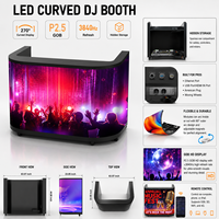 P1.86GOB Écran LED portable incurvé pour table de DJ, support de façade pour exposition et événements en club, cabine de DJ