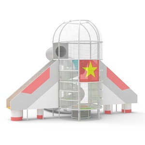 NetsTribe Équipement d'amusement extérieur personnalisable Petite aire de jeux pour enfants Toboggan à thème d'avion pour aire de jeux communautaire pour enfants - Product Image 1