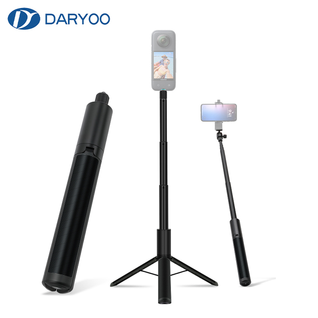 Tripod Selfie Stick, Aluminum Tripod Panoramic Invisible Selfie Stick, Suitable for Panoramic Camera/GoPro Camera Shooting
