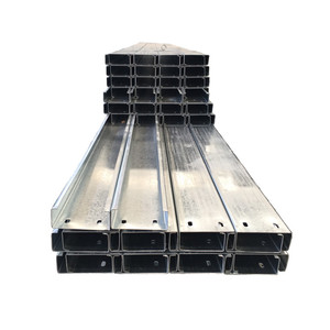 Precio al por mayor Canales de acero Q235 Purlins <span class=keywords><strong>C</strong></span> Perfil de acero 100mm X 50mm Barra de acero de canal <span class=keywords><strong>C</strong></span> galvanizada - Product Image 1