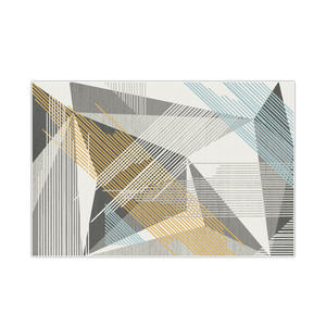 Alfombra Moderna de Diseño Geométrico Rectangular Antideslizante de Fibra de Poliéster para Sala de Estar, Decoración del Hogar, Modelo H 111 - Product Image 5