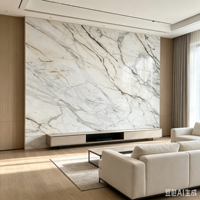 Dalles de marbre naturel blanc grand format pour tables basses, meubles, comptoirs de cuisine sur mesure et meubles-lavabos de salle de bain