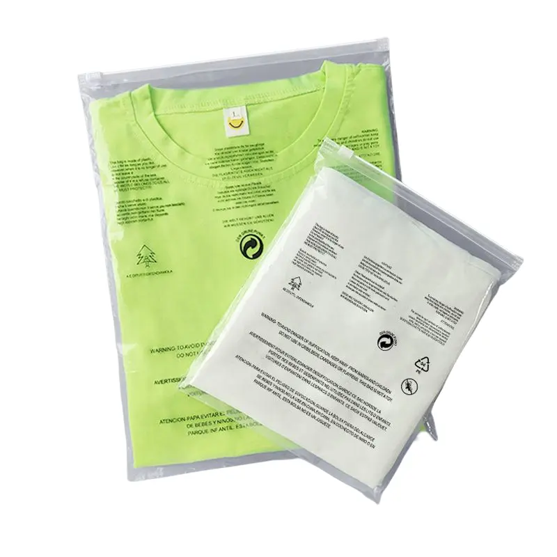 Benutzer definierte Verpackung gefrostete transparente Unterwäsche Kunststoff verpackungs tasche T-Shirt Verpackung Zip-Lock-Tasche