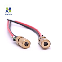 Module laser rouge 650 nm 1 mW avec carte de circuit imprimé et câble connecteur 2 broches pour capteur de niveau, télémètre, éclairage de scène