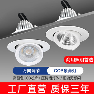 Cob Elephant Trunk Led Recessed Ceiling Light Adjustable Angle Anti Glare <b>Downlight</b> For Home And Commercial Use - Product Image 5