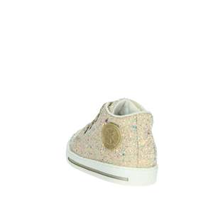 Sneakers da ragazza Falcotto in tela glitterata platino, taglia 28 - Product Image 2