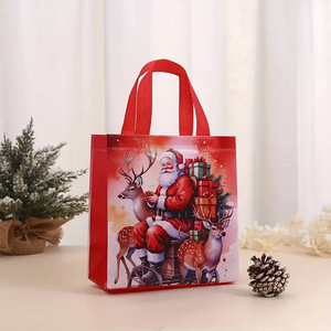 Christmas Tote <b>Bags</b> With Handles Xmas Non-Woven Gifts Supplies Santa Snowman Treat <b>Bags</b> Decor Xmas Party <b>Bags</b> - Product Image 3