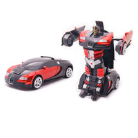 Venta al por mayor 1:18 Control remoto deformación Robot RC juguete transformar modelo de coche para niños