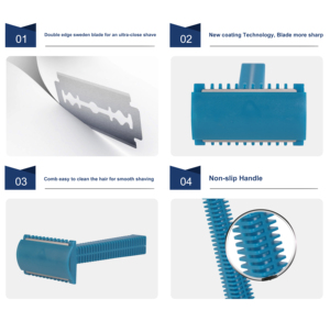 <strong>Double</strong> <strong>Edge</strong> Safety Disposable <strong>Razor</strong> Sweden Stainless Steel Blade Portable Shaving <strong>Razor</strong> With Comb For Hospital - Product Image 2