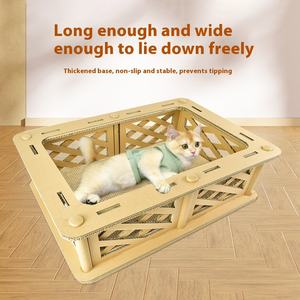 Deku DIY Katzen haus mit Leitplanke Sommer bedarf Wellpappe Katzen spielzeug und Katzenminze-Inklusive Karton verpackung - Product Image 3