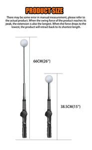 रिट्रेटेबल गोल्फ स्विंग टीचिंग ट्रेनर वार्म-अप टेम्पो ट्रेनर और गोल्फ ग्रिफर्स के लिए स्विंग ट्रेनिंग एड्स - Product Image 2
