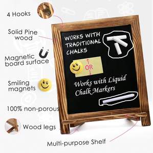 JUNJI, arte popular rústico, <span class=keywords><strong>pizarra</strong></span> enmarcada en madera, marcador de tiza, tablero de imanes, <span class=keywords><strong>cocina</strong></span>, decoración de boda, menú, mesa, pantalla colgante de pared - Product Image 2