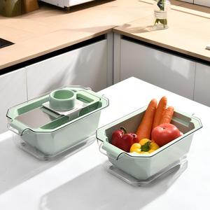 UCO Coupe-légumes manuel multifonctionnel, hachoir à aliments, <span class=keywords><strong>râpe</strong></span> <span class=keywords><strong>en</strong></span> acier inoxydable, <span class=keywords><strong>mandoline</strong></span>, trancheuse à légumes, durable - Product Image 3