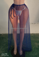 Prêt à expédier, disponible en gros : Robe de bain à sequins, Robe en maille, Jupes longues en maille, Tenues de pole dance