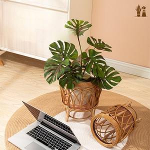 Maceta de Ratán Nórdica, Ligera, de Madera, para Plantas de Interior, Sala de Estar, Balcón, Decoración del Hogar, Bonsái Grande, Plantas Verdes - Product Image 2