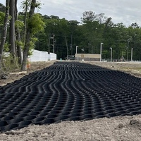 Géogrille en maille géométrique, Géocell pour allée, stabilisateur de gravier, stabilisateur de sol, grille de soutien au sol