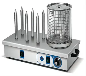 Hot Dog Grill Steamer 6 spikes heating breads Sausage Food Serving Machine Commercial Hot Dog Steamer Breakfast