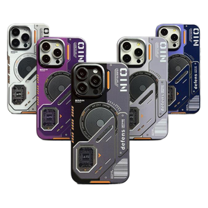 HANTANG pour 15 <span class=keywords><strong>Pro</strong></span> <span class=keywords><strong>Max</strong></span> TPU+PC Anneau magnétique antichoc Mat Compatible 5G Étui de protection - Product Image 1