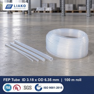 ท่อ FEP ขนาด 3.18x6.35 มม. (1/8" x 1/4") แบบใส ม้วน 100 เมตร ทนอุณหภูมิ -70 ถึง 200 องศาเซลเซียส มาตรฐาน FDA สำหรับการแปรรูปอาหารและสายการแพทย์ - Product Image 1