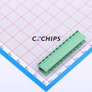 JL396V-39612G01 Plug-in Terminal Block Through hole,P=3.96mm Connector Board-to-Board / Socket - Open 1x12P 3.96mm Green - Product Image 1