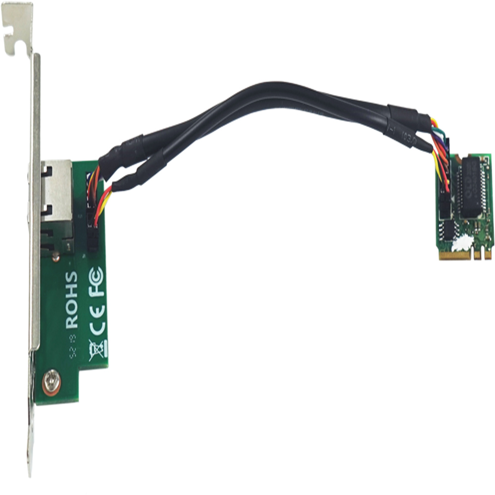 LR-LINK M.2 A + E ключ с одним портом 1G медная сетевая карта Ethernet Mini PCIe 1x RJ45 гигабитная интерфейсная карта на базе Intel 1210