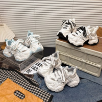 Vente en gros de baskets plateforme pour femmes, hauteur accrue de 6 cm, baskets rétro en mesh, directement de l'usine