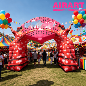 Arco Inflable Personalizado de Bailarina de <span class=keywords><strong>Flamenco</strong></span>, Puerta de Entrada Inflable Gigante con Forma de Labios Rosados y Texto de Marca Personalizado - Product Image 4