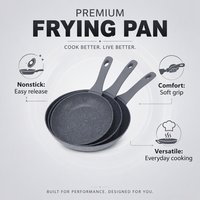 Poêle à frire en aluminium avec logo personnalisé, écologique, durable, base à induction, revêtement antiadhésif, pour la cuisine à domicile