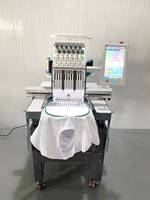 Machine à broder informatisée Yeshi à tête unique, multifonctionnelle, pour chapeaux et vêtements, avec 9/12/15 aiguilles