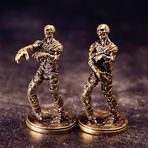 Statua di Zombie in Ottone a Forma di Cadavere, Figurina Vintage Dorata in Metallo, Miniatura <span class=keywords><strong>Walking</strong></span> <span class=keywords><strong>Dead</strong></span> con Base, Ornamento Decorativo per la Casa - Product Image 1