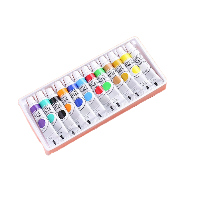 2025 Bestseller 12-Color DIY Gypsum Hose Acrylic Watercolor Set Wholesale Canvas Painting Medium and Gouache Set