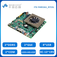 Motherboard AMD Ryzen Mini ITX Ryzen 7 8845HS 2 Lan DDR5 Maks 64GB M.2 NVME SSD TPM Dual HD 4K Display