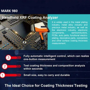 เครื่องวัดความหนาเคลือบแบบพกพา XRF ความแม่นยำ 1% รับประกัน 1 ปี เครื่องวิเคราะห์ฟลูออเรสเซนซ์ - Product Image 4