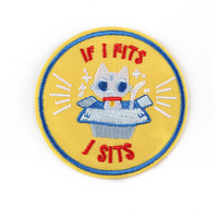 Patch en tissu thermocollant brodé à la machine, forme ronde mignonne, dessin animé, pour vêtements, chapeaux et sacs, décoration DIY