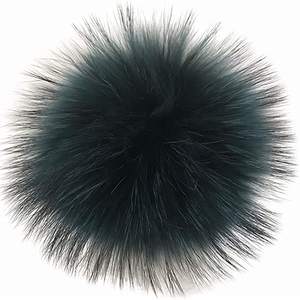 Boule de poils naturelle Pom vrai pompon en fourrure de raton laveur avec bouton pression grande boule de fourrure Pom Pom pour bonnet chapeaux bricolage accessoires de fourrure - Product Image 6