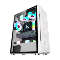 WJCOOLMAN Factory Outlet Produk Terbaru Kualitas Terbaik Casing Komputer Gaming Mini-ITX Vertikal Berbahan Baja dengan Port USB di Depan dan Jendela Panel Samping