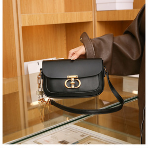 Bolso cruzado de mujer de moda con hebilla geométrica y forro de poliéster para comercio transfronterizo - Product Image 1