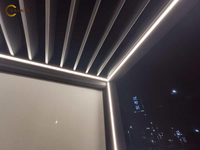 KAKADU 694-140 Maßgefertigte Umweltfreundliche Regenfeste Garten-Pergola mit Motorisierten Lamellen Einziehbares Aluminium-Dach für Pool