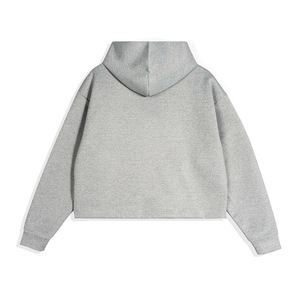 Hooded Zipper Sweatshirt Men Women Solid Color Cotton Knitted Pullover Autumn Casual Oversized Hoodie <b>Set</b> - Product Image 2