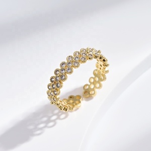 custom plata 925 <b>Silver</b> colorful stone girls cheap <b>ring</b> aquamarine <b>adjustable</b> 14k gold wedding summer clover stack zircon <b>rings</b> - Product Image 5